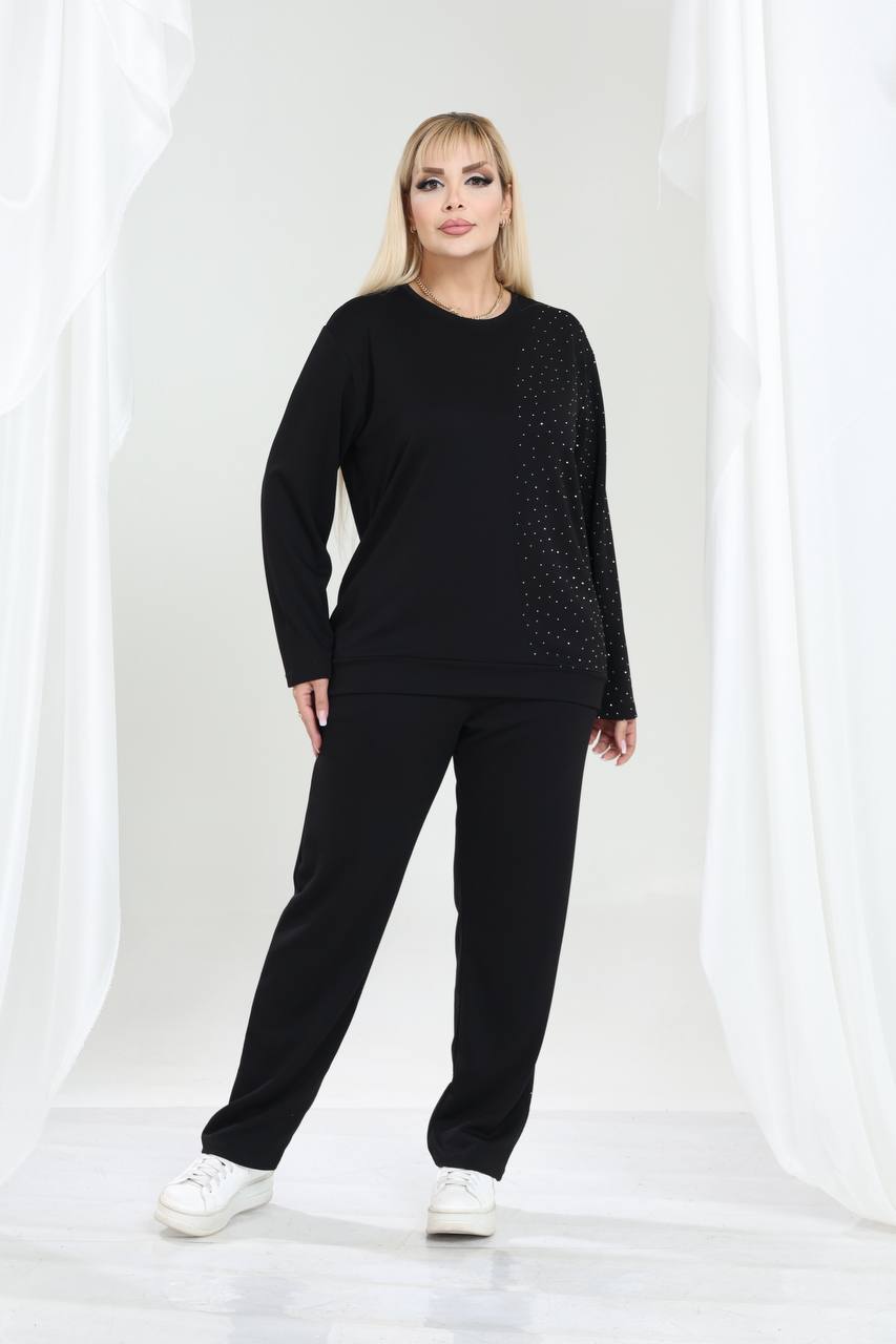 BÜYÜK BEDEN TAŞLI EŞOFMAN TAKIMI